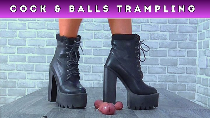 Dancing On Your Cock & Balls In My Monster Platform Boots (107) - Slave POV Cam 