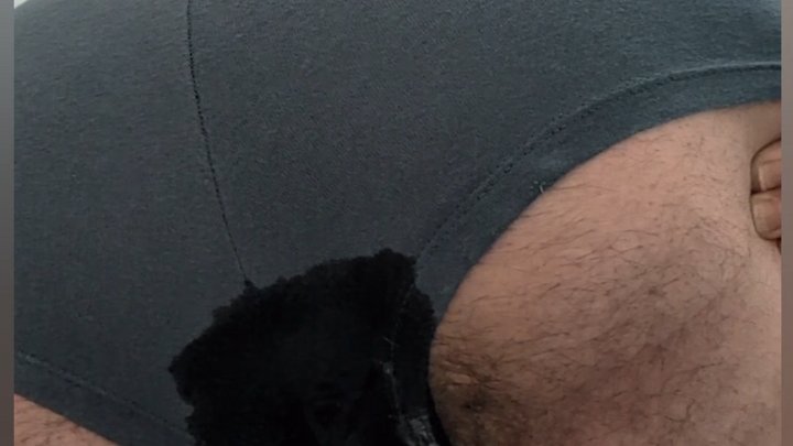 Quick, Hairy Doggystyle Wetting in Tight Grey Boyshorts