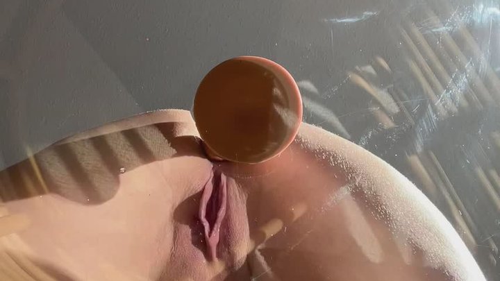 Glass top Dildo Riding