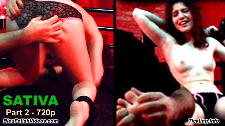 PT 2 Sativa Tickled by Mystery Hands -This cute girl gets her underarms, sides, 