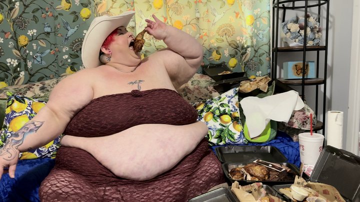 SSBBW Cowgirl Biggest Ever BBQ Feast SD