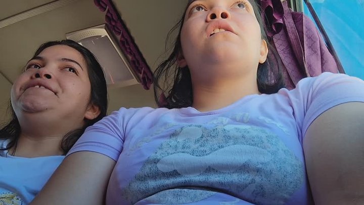 She and I yawning in a hyperbolic way