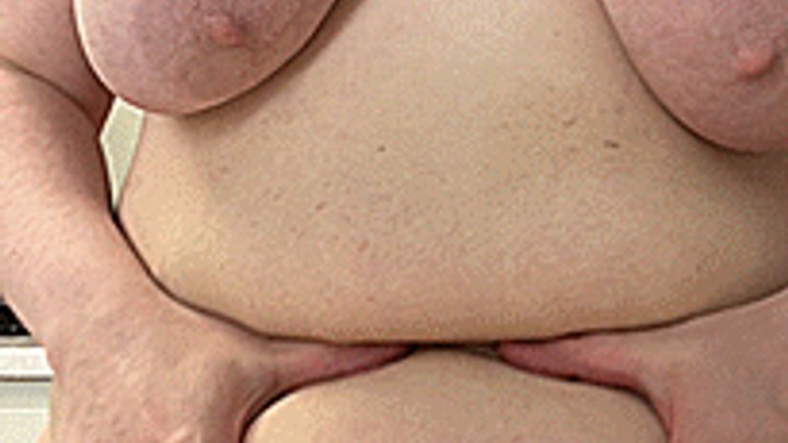 Nude Counter Belly Plops and Fat Jiggling