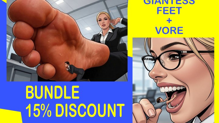 Cruel Blonde Giantess Boss Office Bundle – Vore & Crush Animation Collection (15