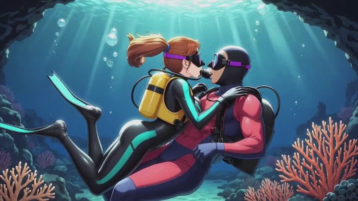 Scuba Fantasies #2B: My Wetsuit Ecstasy Dive (Animated)
