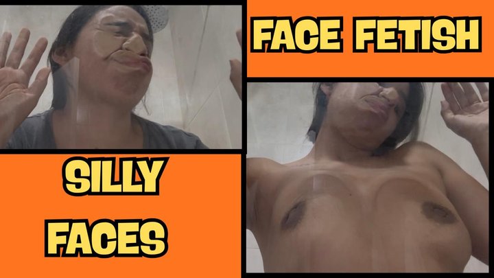 Face against the glass