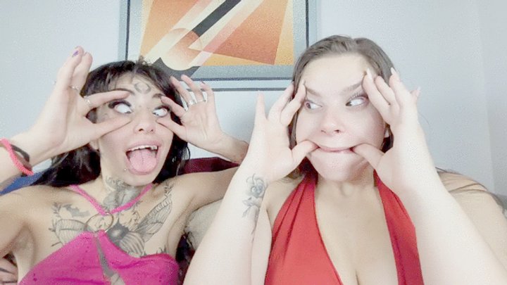 A FANTASTIC BATTLE OF SILLY FACES BETWEEN FRIENDS - BY BABE AND GABRIELA BLOND -