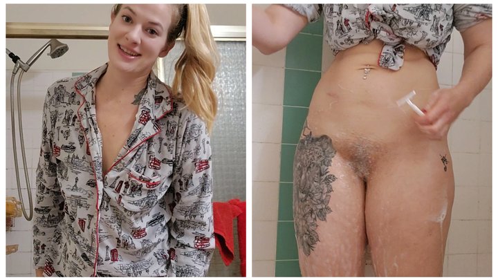 Shaving Hairy Pussy