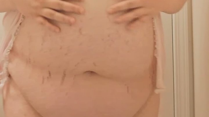 Feedee rough belly play