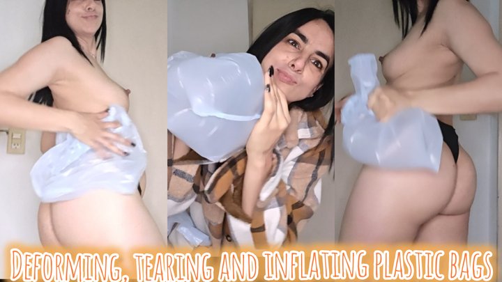 Play with, tear and inflate plastic bags in a very sensual way!