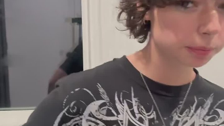 Black T Shirt Lifting to Flash White Boobs amp Pink Nip