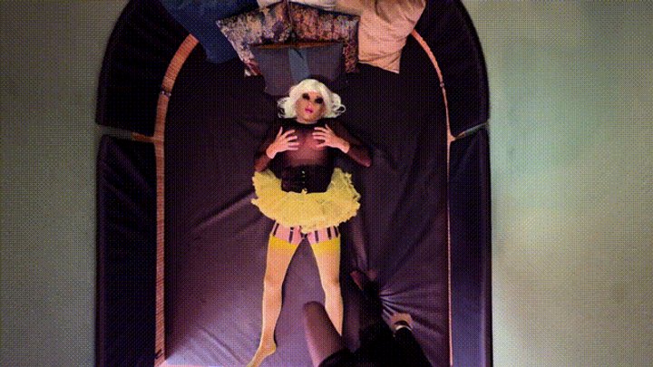 Nylon fetish from above view