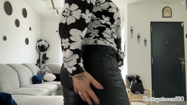 buttcrack with leather pants and farts a lot
