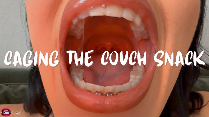 Caging The Couch Snack - Giantess Vore POV Swallow Whole, Belly Play, Digestion 