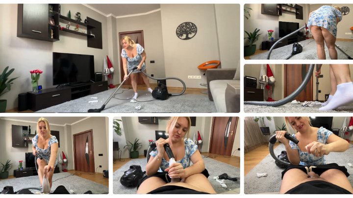 Cleaning in white socks SD
