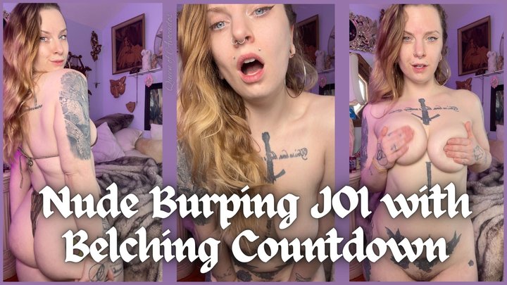 Nude Burping JOI with Belching Countdown - Dessa Cado - Jerk Off Instructions - 