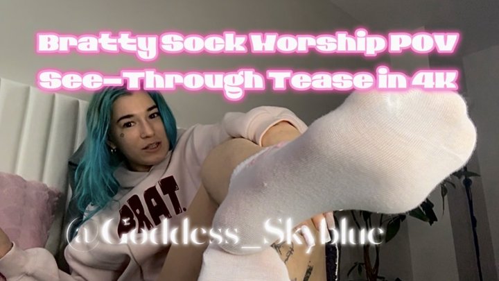 Bratty Sock Worship POV – See-Through Tease in 4K
