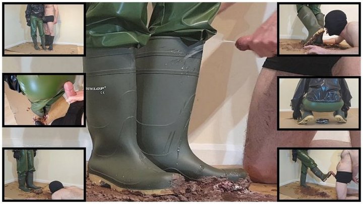 Messy Cake Crushing Fun in Wellies