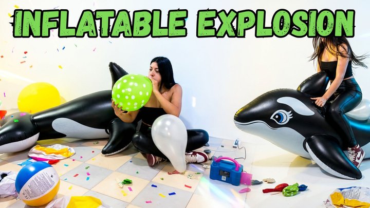 Pop inflatables + beach ball + balloons