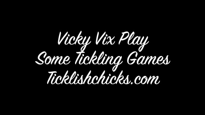 Vicky Vix Howls with Laughter While Playing Tickling Games