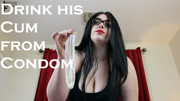 Drink his Cum from Condom - AUDIO - Follow these cum eating instructions, cuck b