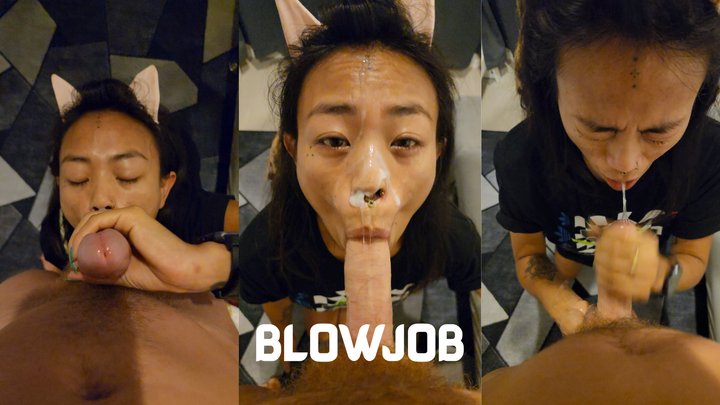 Hot Asian MILF got gagged and painted by BWC POV