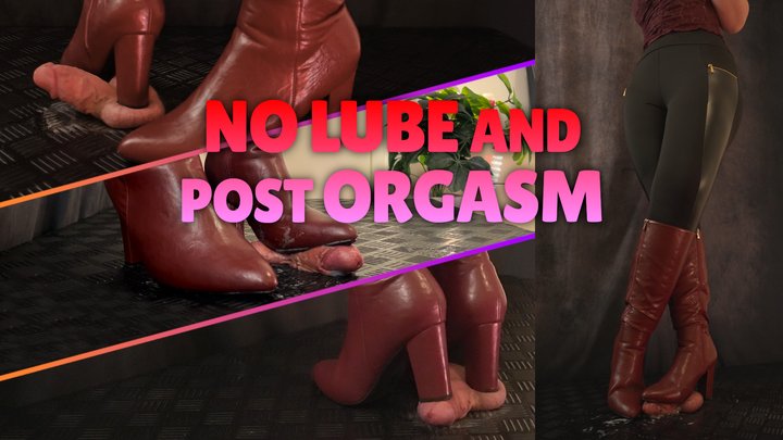 Full Weight Crushed without Lube and Post Orgasm in my Red Heeled Boots (Edited 