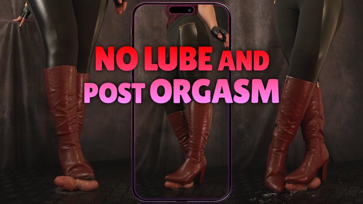 Full Weight Crushed without Lube and Post Orgasm in my Red Heeled Boots (Vertica