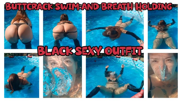SEXY BUTTCRACK SWIM AND BREATH HOLDING