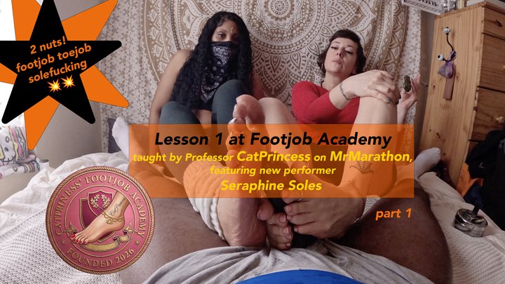 1st Class in session!! CatPrincess' Footjob Academy lesson 1, Professor Cat Prin