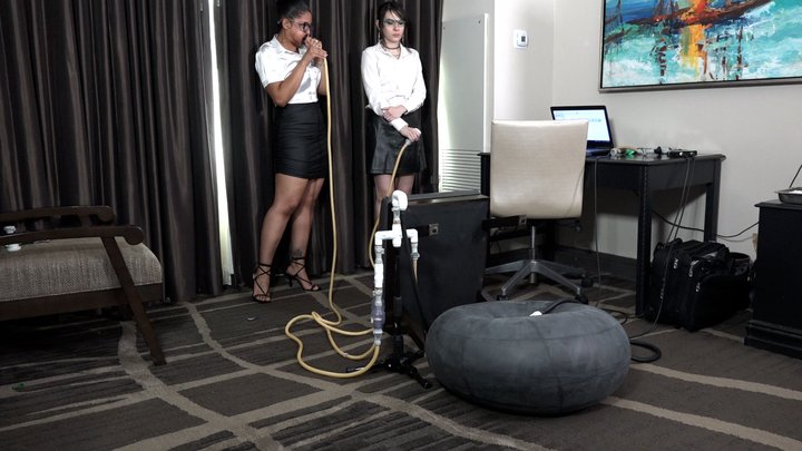 Calisa and Ziva Blow an Inner Tube (MP4 - 720p)