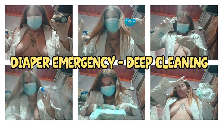 STUCKED DIAPER EMERGENCY - DEEP CLEANING AND DIAPER CHANGE
