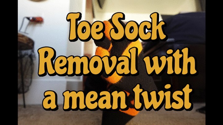 You thought I'd be nice, cute toe sock tease