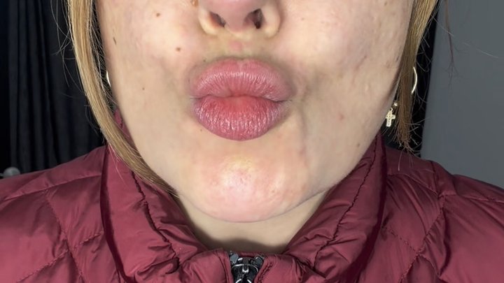 Puckered lips