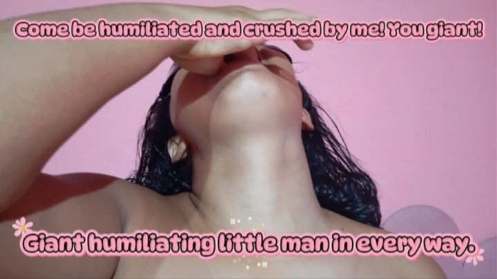 Giantess POV Humiliation – Tiny Man Powerless Beneath Me