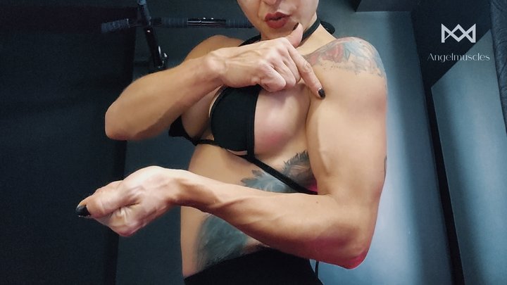 Post-Gym Muscle Showoff – Sweaty Abs, Pumped Biceps & Bulging Veins