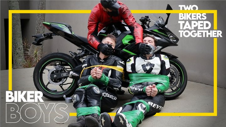 Biker Boys - Green Bike - Part 2 (1080p) Gay Bondage - Gay Domination - Handgag 