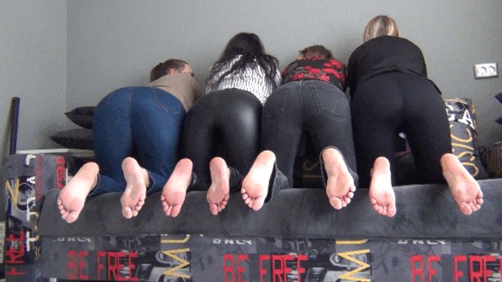 4 butts and bare feet for you S