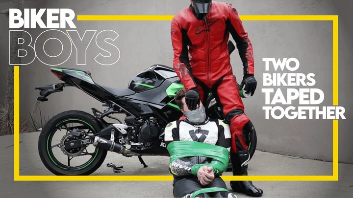 Biker Boys - Green Bike - Part 2 (1080p) Gay Bondage - Gay Domination - Handgag 