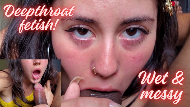 Too thick for her mouth, and a very small mouth for that meat | Deepthroat obsse