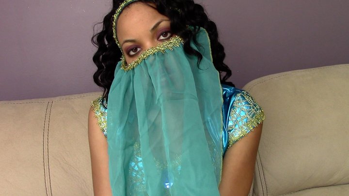 Ebony Princess Jasmine Mind Fucks You into CEI Slave Obedience | Femdom Cosplay 