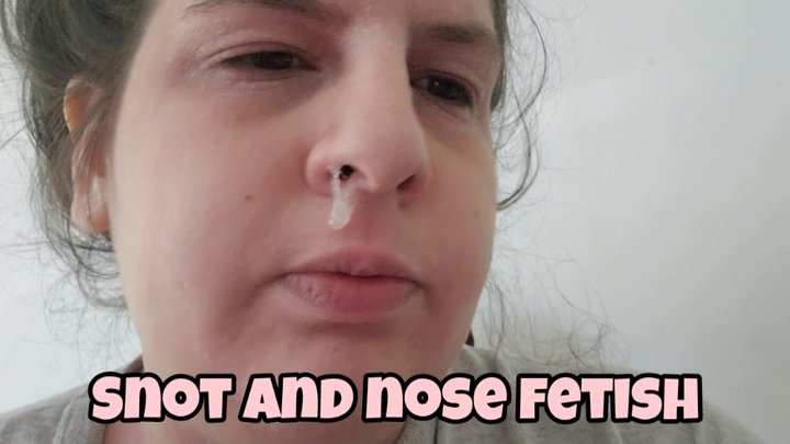 Abundant Snot Explosion: Piggy Nose Tease, Touching & Pulling Out Sticky Boogers