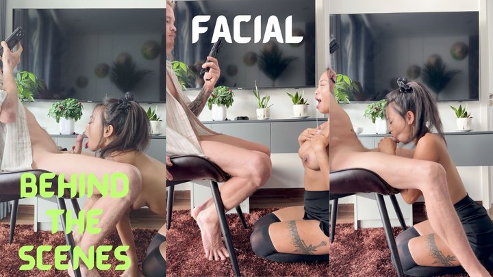 Asian MILF loves to be covered in warm cum BTS