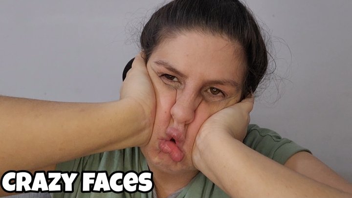 Crazy Faces with Tongue Out – Goofy Expressions, Cheek Squeezing & Silly Faces P