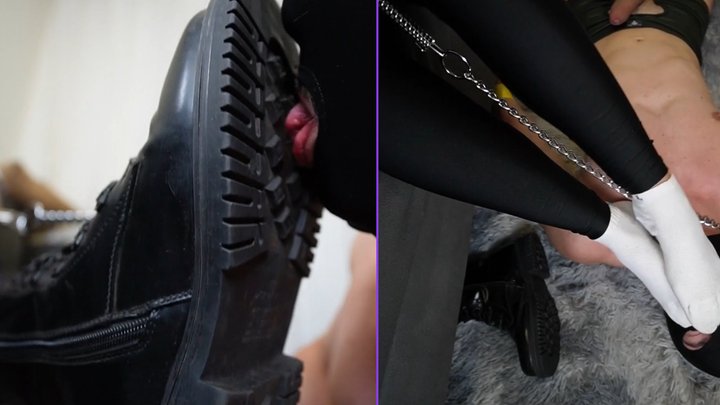 Part 2 - Brutal Kicks and Dirty Boots clean After Her Night Out - BALLBUSTING - 