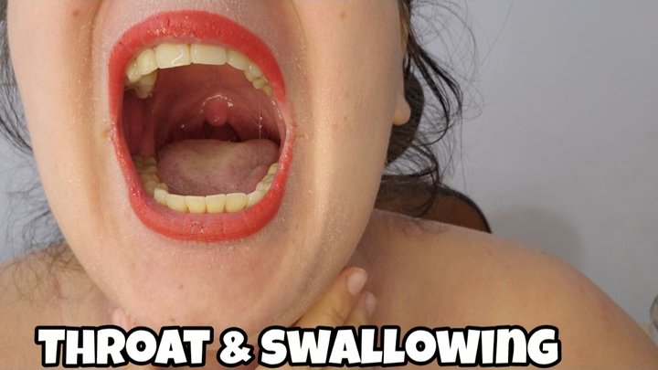 Throat Swallowing Close-Up – Drinking Water and Showing My Neck