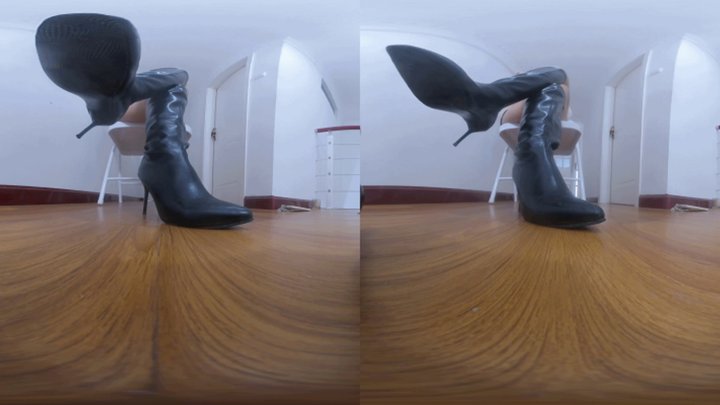 3DVR180 LELE boots flattened and humiliated Jamie