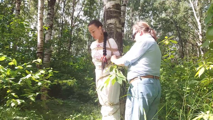 Sofi in the Ethnic dress_Bondage in the forest_Tel_Part 1