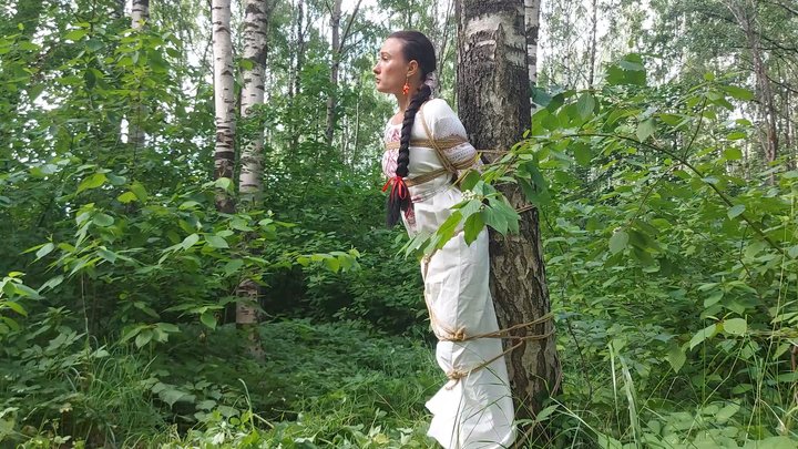 Sofi in the Ethnic dress_Bondage in the forest_Tel_Part 1-2_Full version
