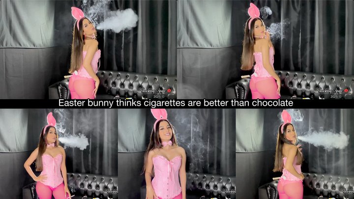Easter bunny thinks cigarettes are better than chocolate